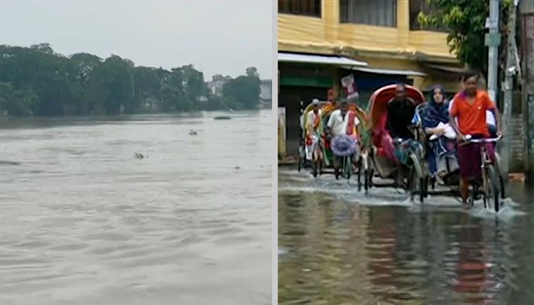 বন্যায় সিলেট শহরে অন্তত ৪ লাখ মানুষ পানিবন্দী হয়ে পড়েছে
